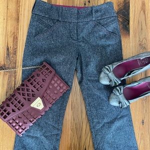 Bebe Heathered Gray Dress Cropped Pants